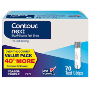 Contour Next Blood Glucose Test Strips 70ct