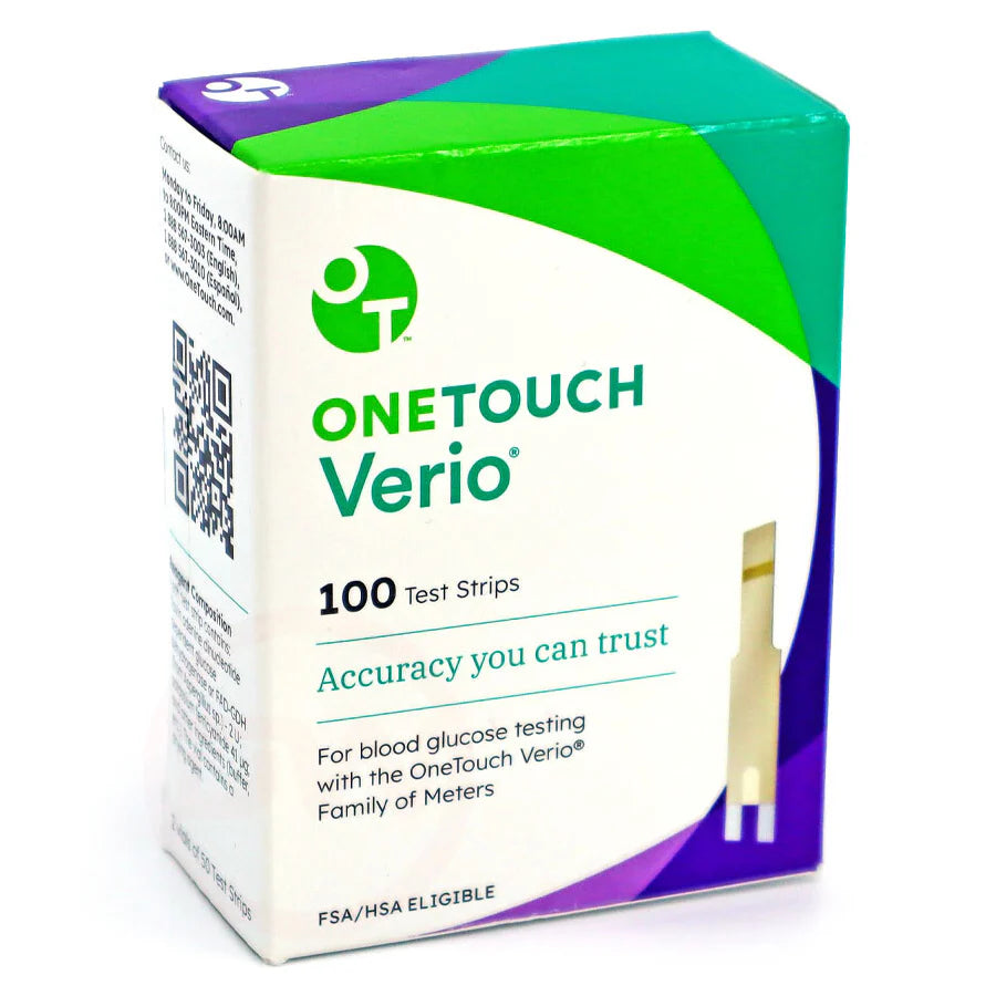 One Touch Verio Test Strips 100ct 2024-2025